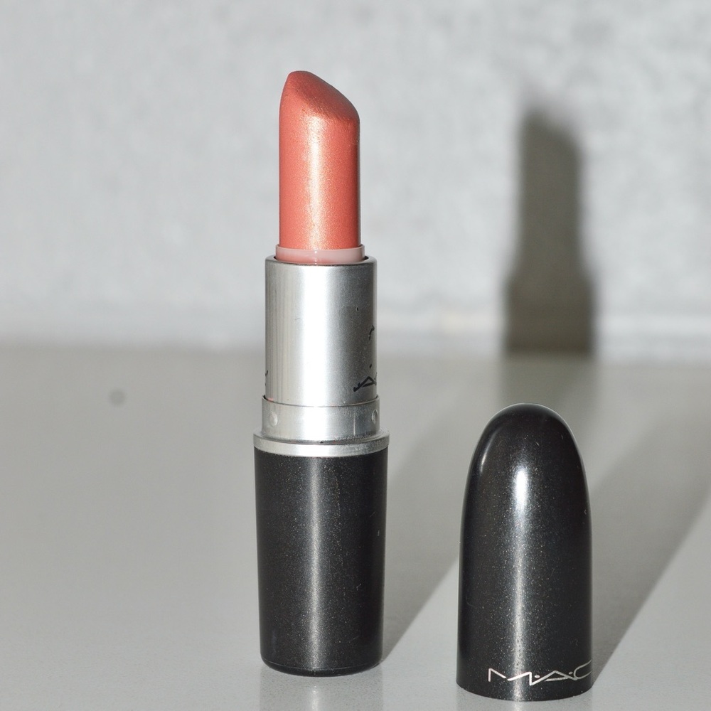 MAC Cosmetics *SANDY B* Lipstick Peach Pink with gold sheens VHTF Discontinued - Picture 8 of 10